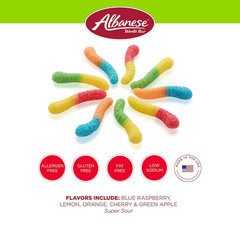 World’S Best Sour Mini Neon Gummi Worms | 4.5Lbs of Candy | 5 Super Sour Flavors
