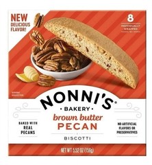 🟢 New Nonni’s Bakery BROWN BUTTER PECAN Biscotti Baked Pastry Cookies 5.52oz