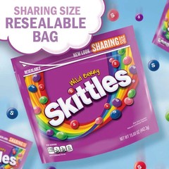 Skittles Wild Berry Chewy Candy, Sharing Size – 15.6 Oz Bag – Free Shipping