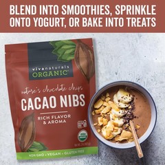 Organic Cacao Nibs, 2 lb Bag (907g) – Keto Friendly and Vegan Unsweetened Chocol