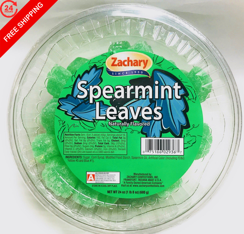 Zachary 24oz Jelly Tubs (Spearmint Leaves) 1.5 Pound (Pack of 1)