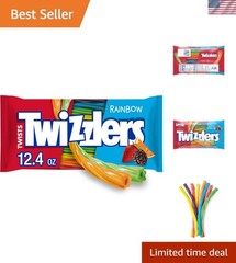 Twists Rainbow Flavored Licorice Style, Low Fat Candy Bags, 12.4 oz 6 Count