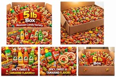 Heavy 5 lb Mexican Candy Mix Bulk Box – Assorted Dulces – Free Shipping