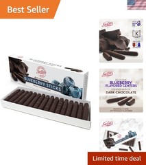 Kosher Gourmet Dark Chocolate Blueberry Sticks – 10.5 oz – Perfect for Holidays
