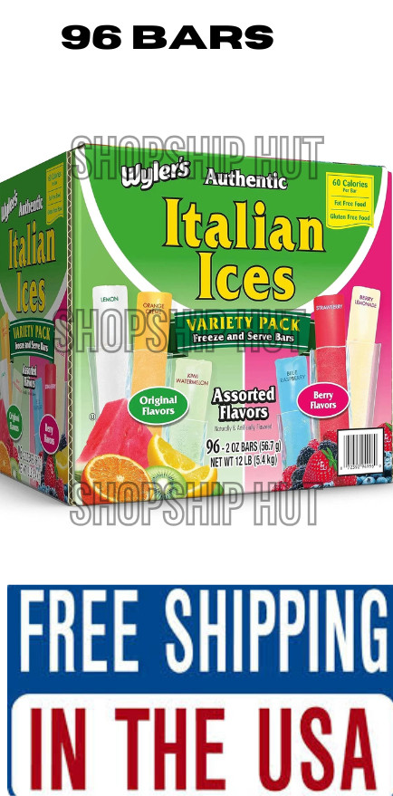 Wyler’s Authentic Italian Ices, 96-count package, 2 oz. each Variety Flavors