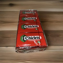 New CHICLETS Strawberry flavor Case Of 20 Pack Of 10 Pieces