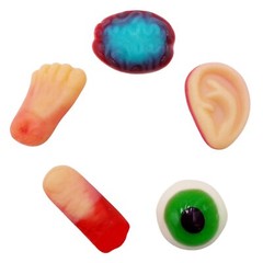 50 Count Gummy Body Parts Candy Individually Wrapped Halloween Treats