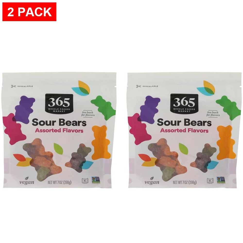 Whole Foods Market, Sour Gummy Bears, 7 Ounce – Pack Of 2