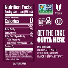 Zevia Zero Sugar Soda, Black Cherry, 12 oz Cans (8-Pack) 12 Fl Oz (Pack of 8)