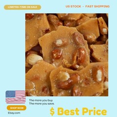 1 Pound Resealable Peanut Brittle – Classic Homemade Flavor for Any Occasion