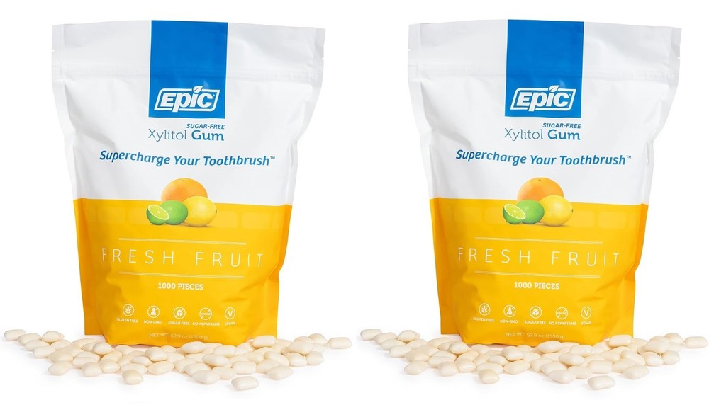 Epic Fresh Fruit Vegan Chewing Gum 2000 PIECES Sugar Free Xylitol Exp 12/2027