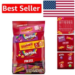 32.28 Oz Mixed Chewy Candy Pack with SKITTLES & STARBURST – Perfect for Holidays