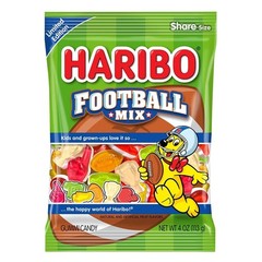 Haribo FOOTBALL MIX Gummi Candy Assorted Fruit Gummy Limited Edition 4Pk EXOCT25