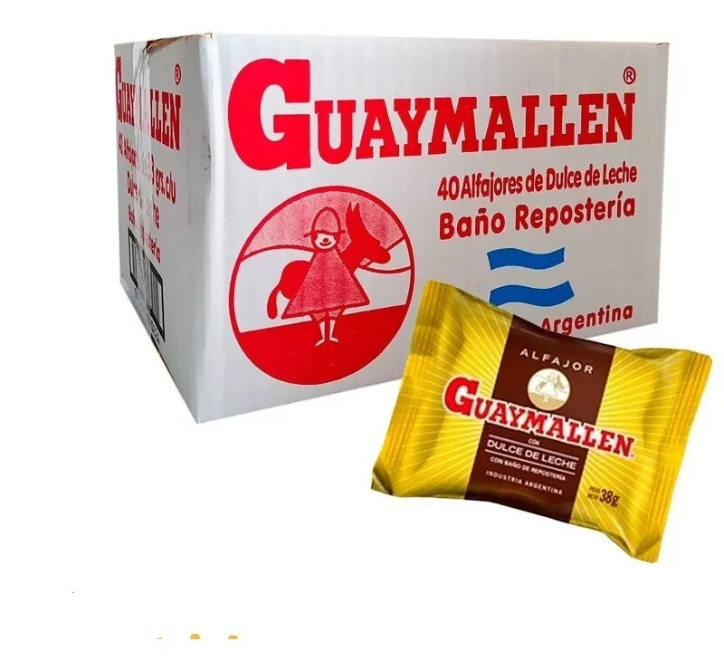 Guaymallen Chocolate Negro with Dulce De Leche Caja 40 Unidades / Box 40 Units