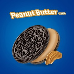 Family Size Chocolate Sandwich Cookies with Peanut Butter Creme, 17 oz (3 Pack)