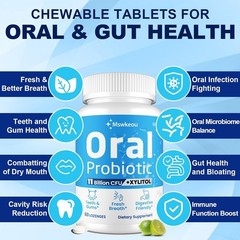 Oral Probiotics for Mouth Bad Breath for Adults 11 Billion CFU Best Breath Oral