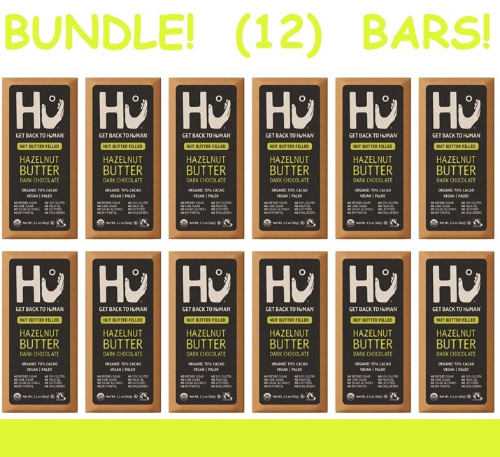 BUNDLE! (12) Hu Hazelnut Butter DARK Chocolate Bars *Read*