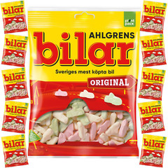 10 Bags X 125G of Bilar Original – Swedish Candy from Sweden – Chewy – Marshmal