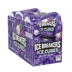 Fresh and Delicious ICE CUBES Arctic Grape Sugar-Free Gum, 480 Bubbles, 12 Pack