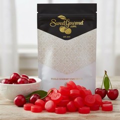SweetGourmet Cherry JuJu Coins | Bulk Unwrapped Soft Candy | 2 Pounds