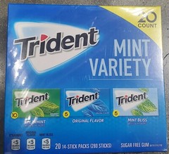 TRIDENT MINT VARIETY PACK SPEARMINT, ORIGINAL & MINT BLISS 
