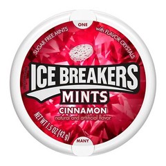 ICE BREAKERS Cinnamon Sugar Free Breath Mints Tins, 1.5 oz (8 Count)