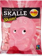 Bubs Cool Hallon Skalle 175g Swedish Candy Raspberry Skull Chewy Sweets