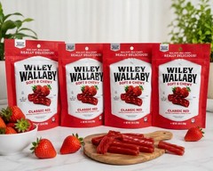 Wiley Wallaby Classic Red Licorice 4 Pack Soft & Chewy Strawberry Candy 7.05oz