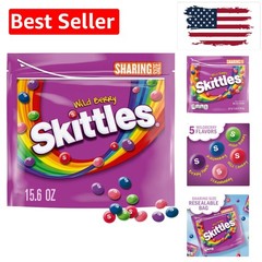 Wild Berry Chewy Candy Share Size Movie Night Party Favor Candy Snack, 15.6 O…