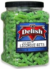 Sour Apple Green Licorice Bits by Its Delish, 2.5 LBS (40 Oz) Jumbo Container…