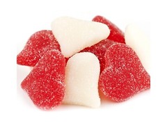 YANKEETRADERS® Red & White Sanded Sour Cherry Hearts ~ FREE SHIPPING