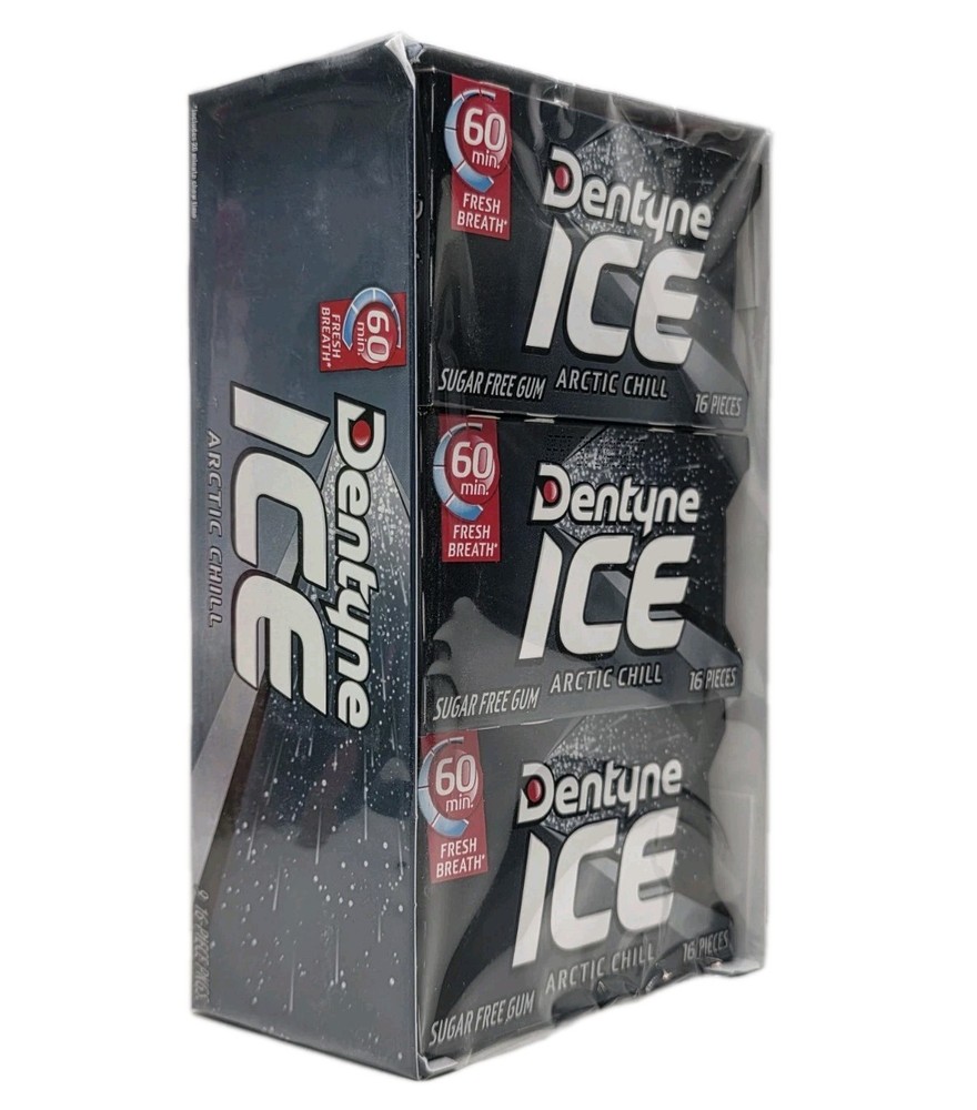 Dentyne Ice Arctic Chill Sugar Free Gum, 16 Count (Pack of 9 × 16 =144) Exp:2027