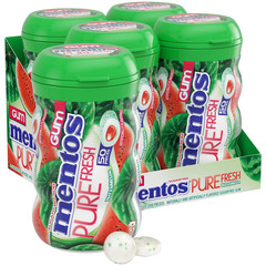 Pure Fresh Sugar Free Gum, Spearmint, 50 Piece Bottle, Pack of 4