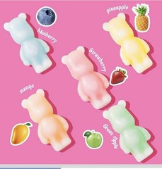 GummyGlow Bear Wax Candy 0.75lb, 5 Flavor Fruity candy for ASMR, Party, snacking