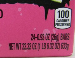 Now and Later Watermelon Candy Chews Box of 24 Packs 6pc bars Bulk Taffy 1.40 LB