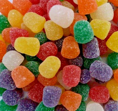 Spice Drops Sugar-Sanded Jelly Candy- TWO POUNDS- BULK CANDY