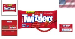 32 oz Twists Strawberry Licorice Chewy Candy – Perfect for Festive Occasions!