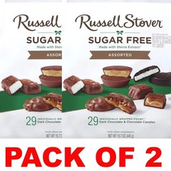 Russell Stover Sugar Free Chocolates Candy Assorted 15.7 oz Bag – 2 PACK