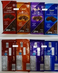 4 pack of Chocolate Assortment 150g Dark & Milk Bars with Hazelnut and Almonds