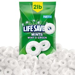 Winto green Mints Bulk Individually Wrapped, 2lb Pack of LifeSavrs Hard Candy…