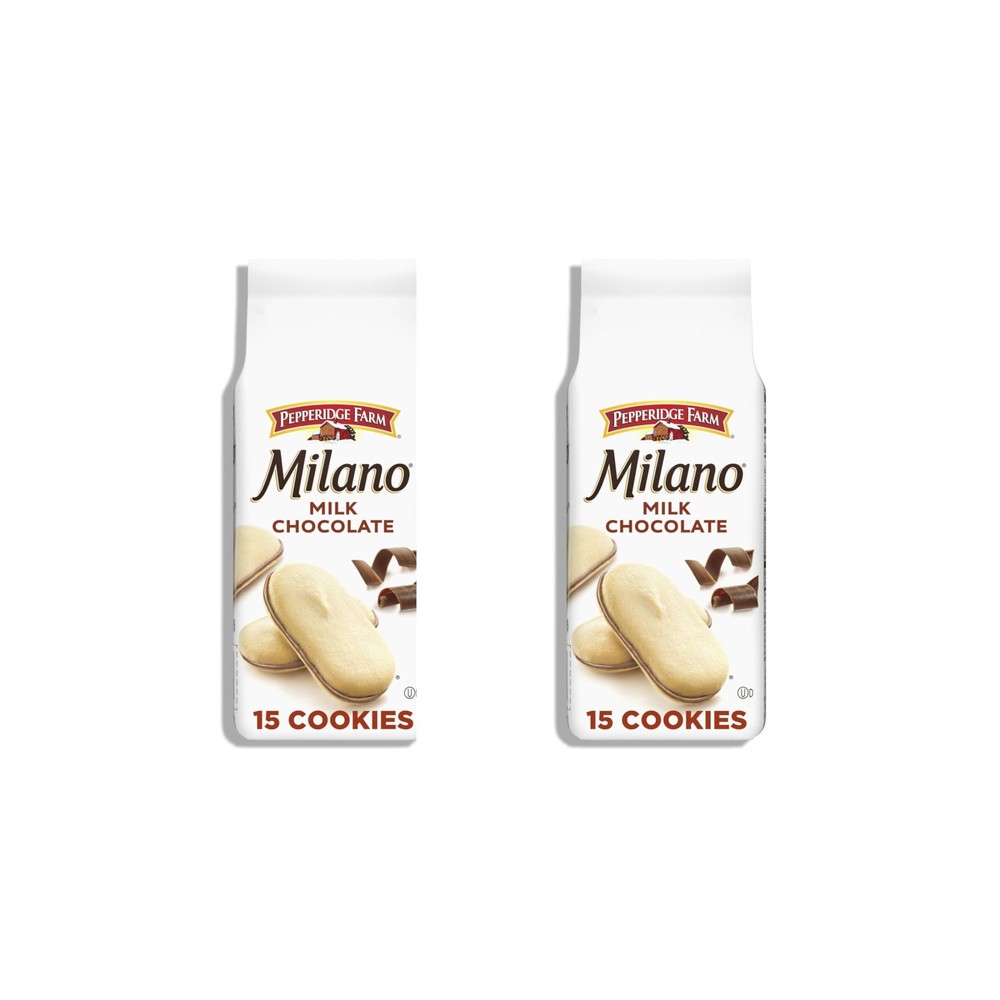 Pepperidge Farm Milano Milk Chocolate Cookies, 6 6 Ounce (Pack of 2), brown