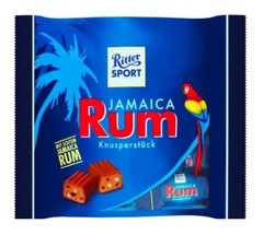 2Pcs RITTER SPORT Jamaica Rum German Chocolate Bars Sweets 2x200g