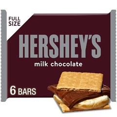 HERSHEY’S Milk Chocolate Candy Bars, 1.55 oz (6 Count) Free shipping