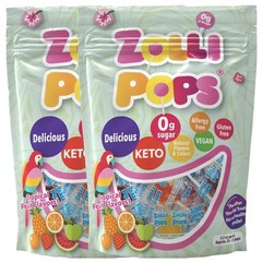 Tropical Sugar Free Lollipops Candy Double – 5.2oz/2pk: Kosher, Non-GMO