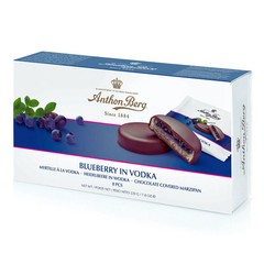 6x Anthon Berg Chocolate Covered Marzipan Dessert Blueberry in Vodka Flavor 220g