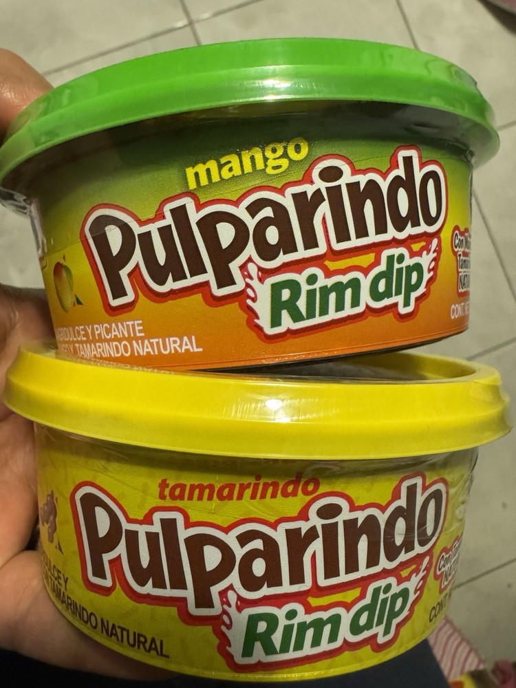 Pulparindo Rim Dip Mango & Tamarindo 2-Pack 250g each tub.