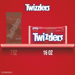 Twists Strawberry Candy Chewy Sweet Treats Low Fat Snack 16 oz Bag