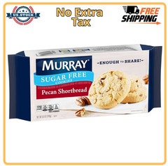 Murray Sugar Free Cookies, Pecan Shortbread, 8.8 Ounce Tray, Pack of 12
