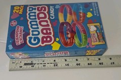 Gummy Bands Valentines Candy Bracelets, 20 Count Individually Wrapped *BB 8/2027