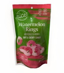 Watermelon Rings Soft & Chewy Candy, 14.0 oz GLUTEN FREE 90 Calories x Serving